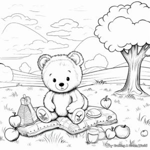 Interactive Teddy Bear Picnic Coloring Pages 3
