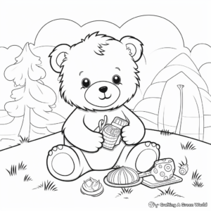 Interactive Teddy Bear Picnic Coloring Pages 4