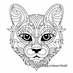 Interactive Therapeutic Cat Face Mindful Coloring 2