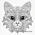Interactive Therapeutic Cat Face Mindful Coloring 3