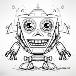 Interactive Trapezoid-Robot Coloring Pages 2