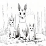 Interactive Wallaby Family Coloring Pages 1