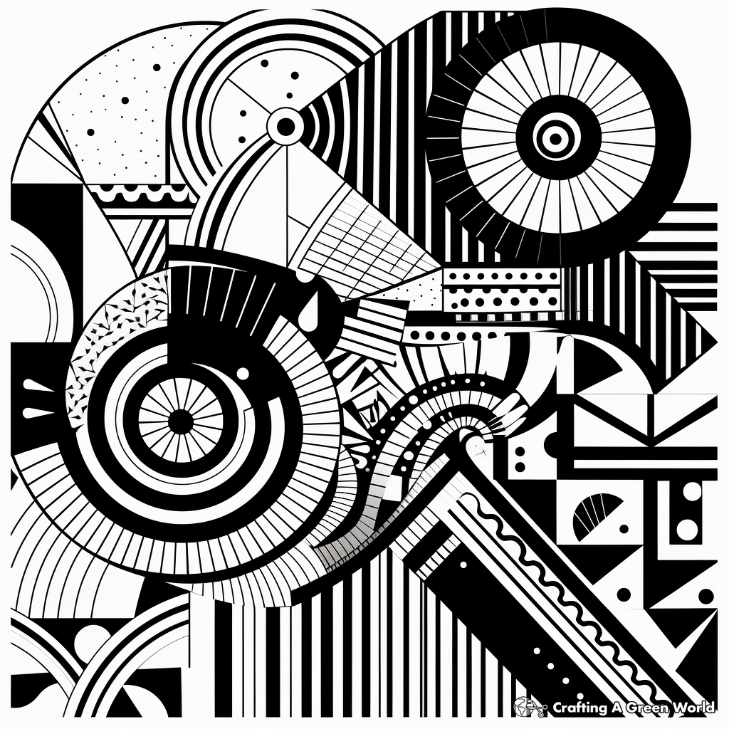 Interesting Geometric Patterns Digital Art Coloring Pages 1
