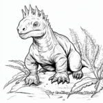 Interesting Iguanodon Herbivore Coloring Pages 1
