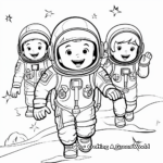 International Astronaut Team Coloring Pages 2