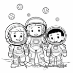 International Astronaut Team Coloring Pages 4