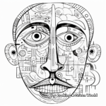 Intricate Adult Art Style Nose Coloring Pages 3