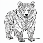 Intricate Adult Brown Bear Coloring Pages 2