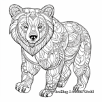 Intricate Adult Brown Bear Coloring Pages 3