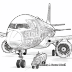 Intricate Airplane Mechanics Coloring Pages 1