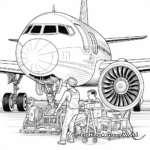 Intricate Airplane Mechanics Coloring Pages 2