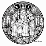 Intricate All Saints Day Stained Glass Coloring Pages 1