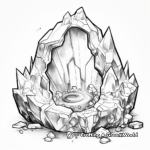 Intricate Amethyst Geode Coloring Pages 4