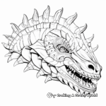 Intricate Ankylosaurus Head Coloring Pages 2