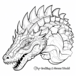 Intricate Ankylosaurus Head Coloring Pages 4