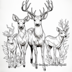 Intricate Antlered Buck Coloring Pages 3