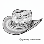 Intricate Australian Akubra Hat Coloring Pages 1