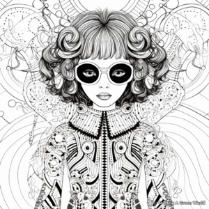 Intricate Avant-Garde Fashion Coloring Pages 4