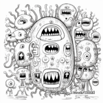 Intricate Bacteria Germ Coloring Pages 1