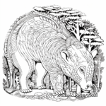 Intricate Badger in the Forest Coloring Pages 4