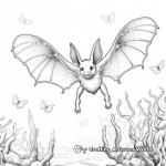 Intricate Bat Echolocation Coloring Pages 1
