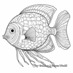 Intricate Blue Tang Fish Coloring Pages 1