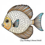 Intricate Blue Tang Fish Coloring Pages 2