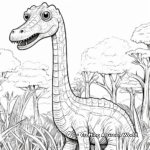 Intricate Brachiosaurus Coloring Pages 1