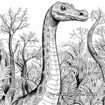 Intricate Brachiosaurus Coloring Pages 2