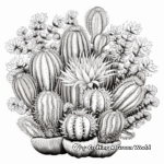 Intricate Cactus Plant Coloring Pages for Artists 2