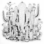 Intricate Cactus Plant Coloring Pages for Artists 3