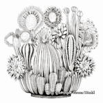 Intricate Cactus Plant Coloring Pages for Artists 4