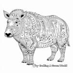 Intricate Capybara Coloring Pages for Adults 3