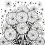 Intricate Cascade Fireworks Coloring Pages 2