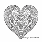 Intricate Celtic Heart Knot Coloring Pages 2