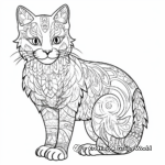 Intricate Chartreux Cat Coloring Pages 1