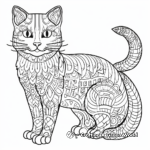 Intricate Chartreux Cat Coloring Pages 2