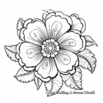 Intricate Cherry Blossom Flower Coloring Pages 2