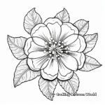 Intricate Cherry Blossom Flower Coloring Pages 3