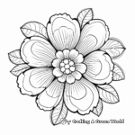 Intricate Cherry Blossom Flower Coloring Pages 4