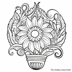 Intricate Christmas Bulb Coloring Pages 3
