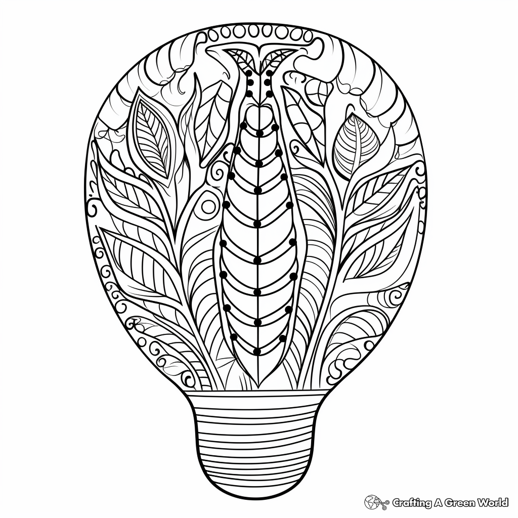 Intricate Christmas Bulb Coloring Pages 4