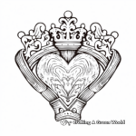 Intricate Claddagh Ring Coloring Pages for Adults 1