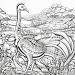Intricate Compysognathus Landscape Coloring Pages 2