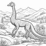 Intricate Compysognathus Landscape Coloring Pages 3