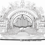 Intricate Concert Stage Coloring Pages for Adults 2