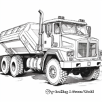 Intricate Construction Dump Truck Coloring Pages 1