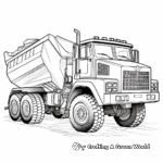 Intricate Construction Dump Truck Coloring Pages 4