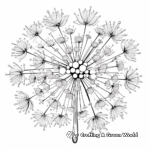 Intricate Dandelion Seed Dispersal Coloring Pages 2