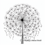 Intricate Dandelion Seed Dispersal Coloring Pages 3